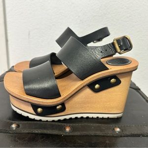 Chloe platform wedge sandals size 7.5